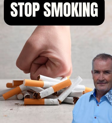 Client celebrating freedom after quitting smoking with hypnotherapy in Essex Colchester.
