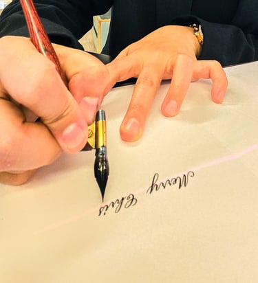 Live calligraphy for luxury brand activation