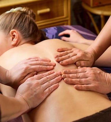 Four-hand massage for ultimate relaxation and stress relief in Seminyak