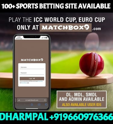 ONLINE CRICKET BETTING ID AVAILABLE DL MDL SMDL MASTER ID SUPER MASTER ID ADMIN ID AVAILABLE