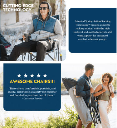 GCI Outdoor RoadTrip Rocker Chair for comfortable glamping