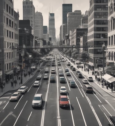 a desk with a computer and a laptop