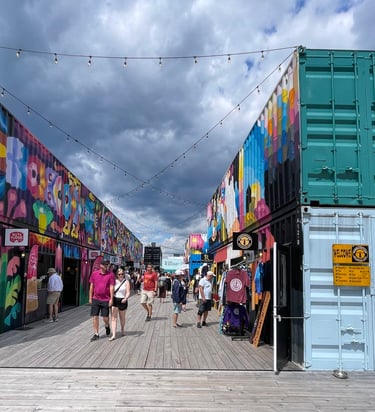 pop up event usage of shipping container