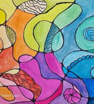 neurographic art with doodeling
