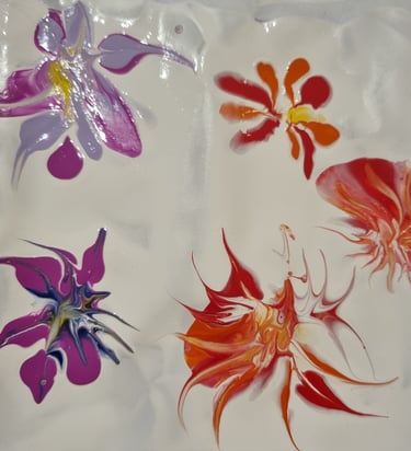 acrylic pouring balloon dip flowers