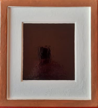 McCollum, colata di gesso dipinto 30x35 cm