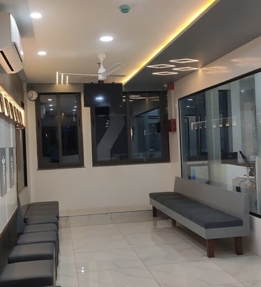 Immerse yourself in the contemporary ambiance of Dr. Shreya Patel's renowned dermatology clinic in Vadodara