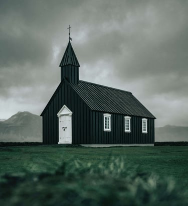 a church with a steeple and a steeple