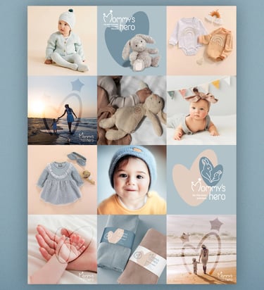 Cute Baby store brand identity Instagram images