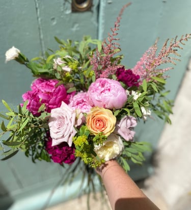 bouquet de fleur champêtre couleurs vives