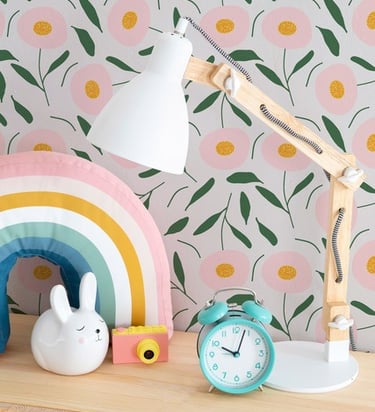 Papier peint fleurs fabriqué en France Anatole Designs