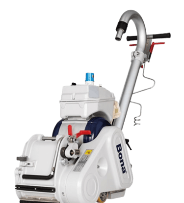 a machine that is being used to make a concrete floor