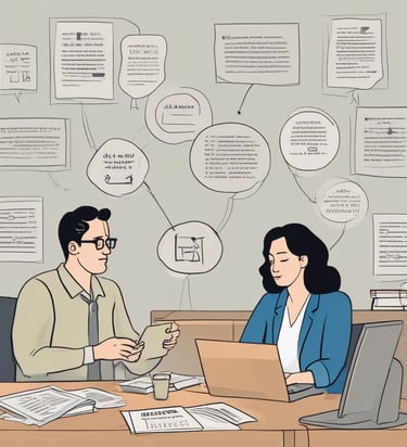 A lawyer preparing legal strategy notes with a pen and paper.