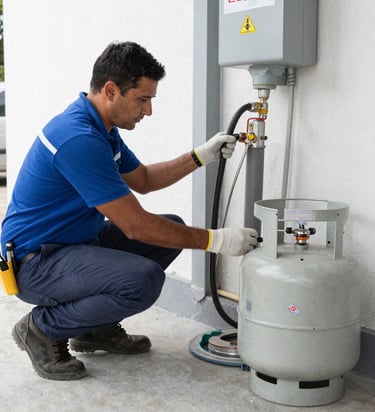 Wide shot of a showroom displaying various lighting fixtures and furniture.