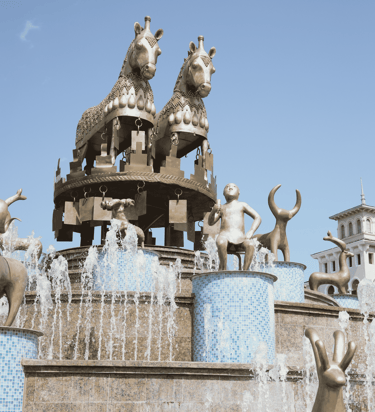 The Colchis Fountain in the Georgian city of Kutaisi.