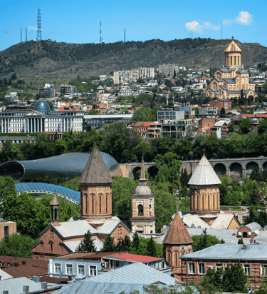 View of the city of Tbilisi.