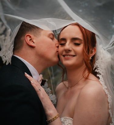 Romantic couple portraits at Yorkshire wedding venue – luxury documentary wedding photography by The