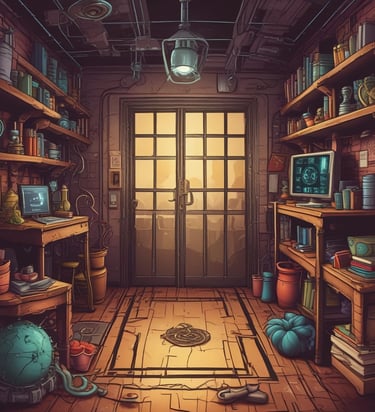 Colorful graphic representing group collaboration and connection