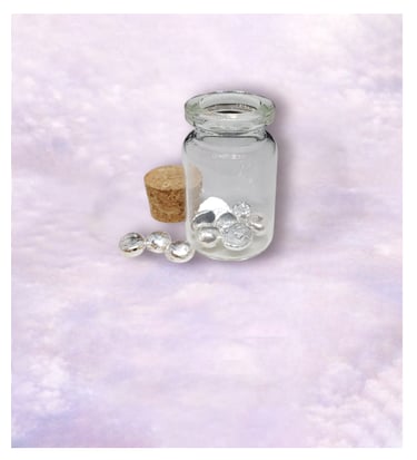 Handcrafted pure silver bead with smooth prepared for casting,  jewelry making and investment