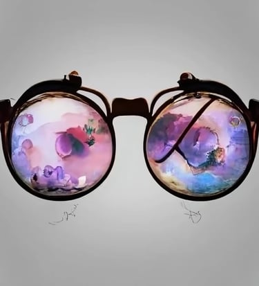 Gen AI watercolor - icon of spectacles