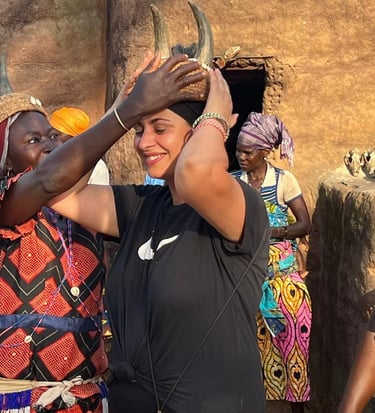 Tourist at Tata Somba Village in Benin