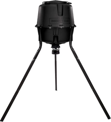a deer feeder with 30 lbs capacity available on Amazon