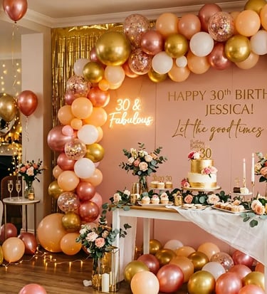 birthday decoration, wedding decoration, event decoration