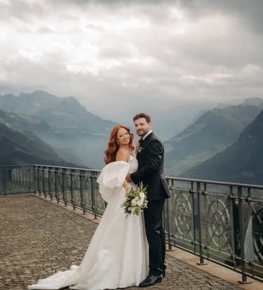 Destination wedding in the mountains