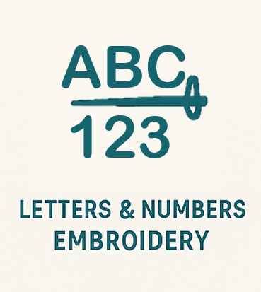 Letters and Numbers Embroidery 