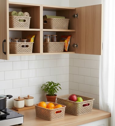 Stylish Woven Storage Baskets for Kitchen & Home | Multipurpose Organizer