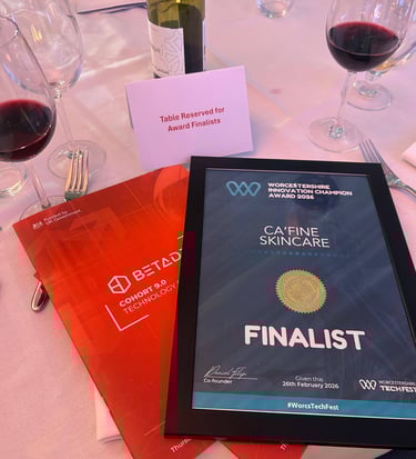 Worcestershire Innovation champion awards 2026 finalist certificate