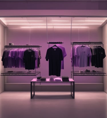 tienda escaparate de prendas urbanas  techno gotico underground rave