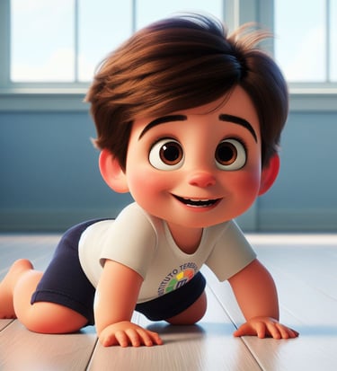 Criança feliz no berçário