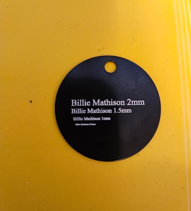 Sample engraved text on metal