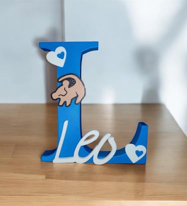 letra infantil personalizada leon