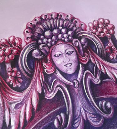 Ornamento em lápis de cor