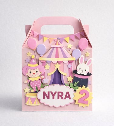 Circus themed kids party box