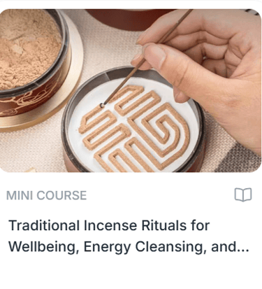 Free course on traditional wellbeing rituals, energy cleansing and meditation