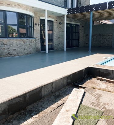 waterdoorlatende schuimbeton terras