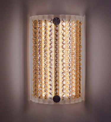 Bubbles Rising - Curved and ridged wall light