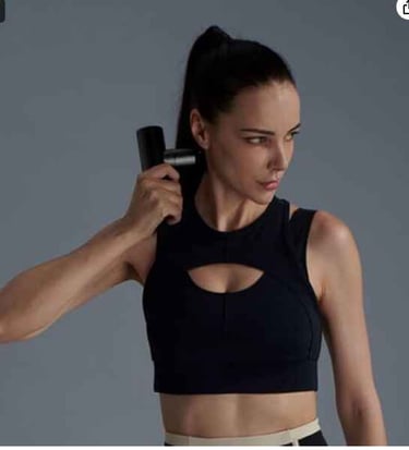 Portable mini massager for easy, on-the-go muscle relaxation.