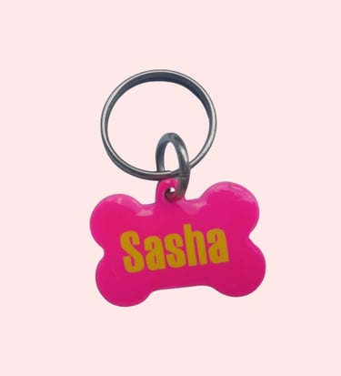 Placa de identificación para mascotas