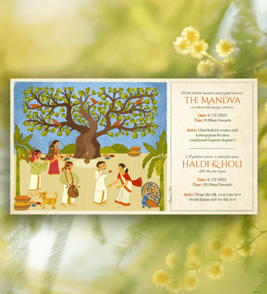 a postcard with a picture of a man and woman