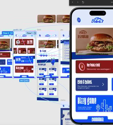 Maquette Application Bizzy Burger