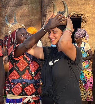 Tourist at Tata Somba Village in Benin
