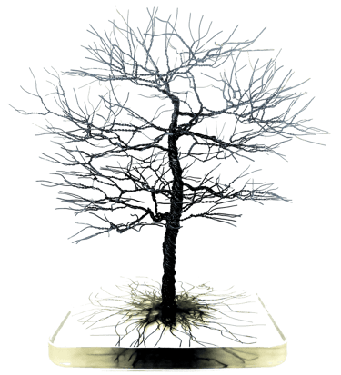 arbre de vie sculpture fil de fer Wilfrid Bricourt