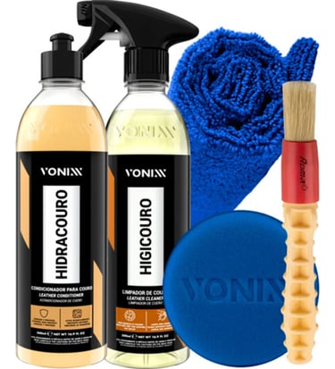 Kit Limpa Bancos De Couro Vonixx Higicouro Hidracouro
