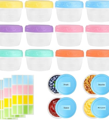 Pack de recipientes para snacks / tupper pequeños 