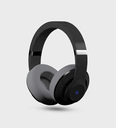 a pair of headphones with a bluetoothed headphones