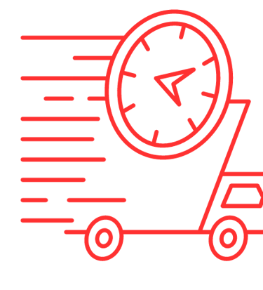 a clock on a carton with a clock on it